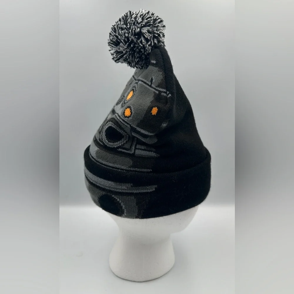 CultureFly Star Wars IG-88 Black And Gray Pompom Knit Beanie Unisex
